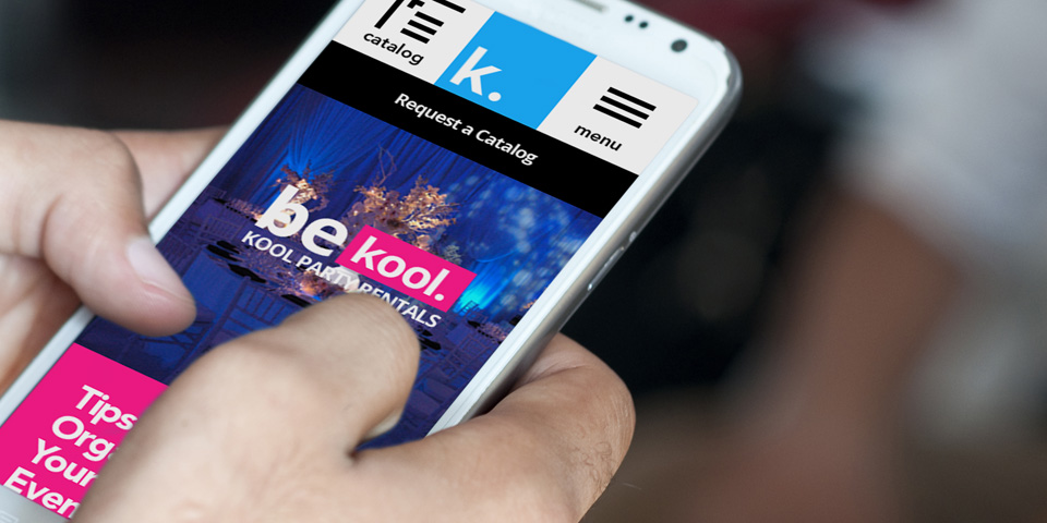 kool. Website Mobile Home Page Design